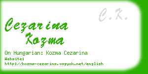 cezarina kozma business card